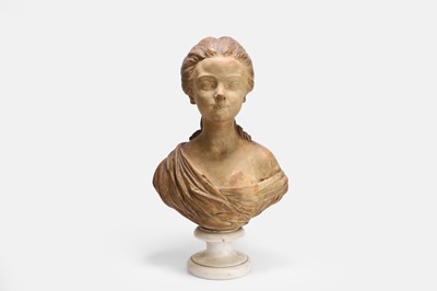 Lot 595 - A terracotta bust of a young woman