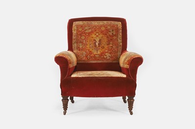 Lot 266 - A late Victorian upholstered armchair