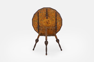 Lot 219 - A painted pine tripod table