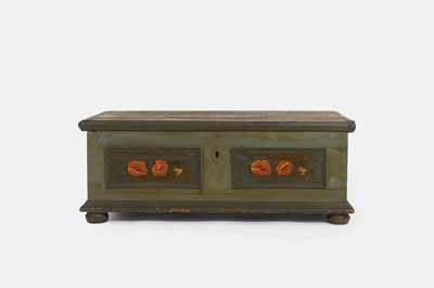 Lot 221 - A painted pine chest