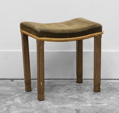 Lot 511A - A George VI limed oak coronation stool