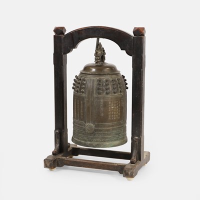 Lot 351 - A Japanese bronze bonsho temple bell