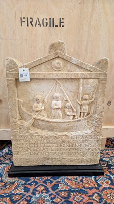 Lot 176 - A Greek marble funerary stele