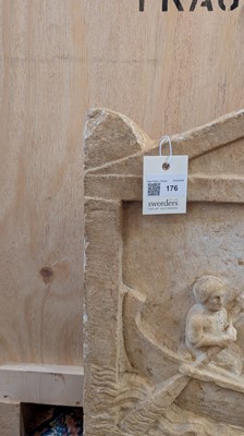 Lot 176 - A Greek marble funerary stele