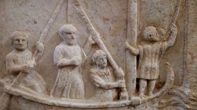 Lot 176 - A Greek marble funerary stele