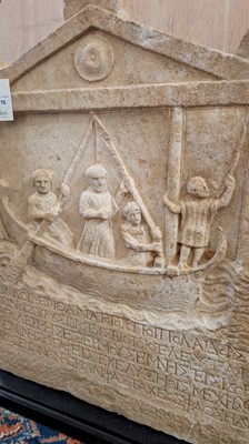 Lot 176 - A Greek marble funerary stele