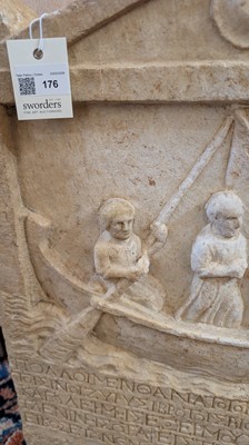Lot 176 - A Greek marble funerary stele