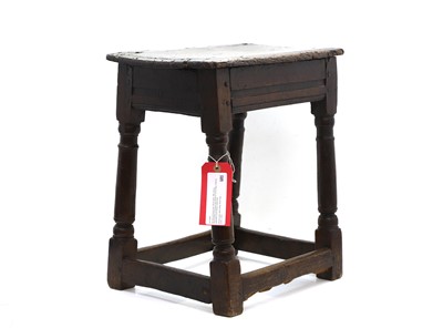 Lot 501 - An oak joint stool