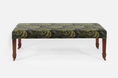 Lot 337 - An upholstered stool or bench