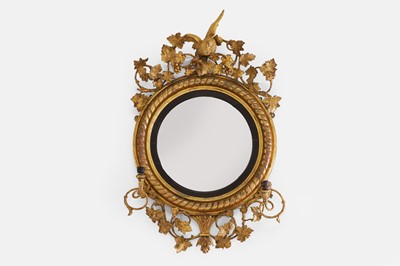 Lot 530 - A Regency giltwood and gesso convex mirror
