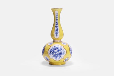 Lot 641 - A faience double-gourd vase