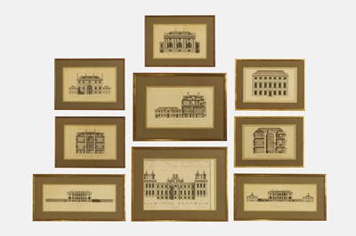 Lot 544 - A collection of nine architectural engravings