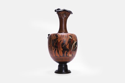 Lot 122 - A large grand tour Attic-style black-figure terracotta oinochoe