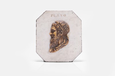 Lot 125 - A composite portrait relief of Plato