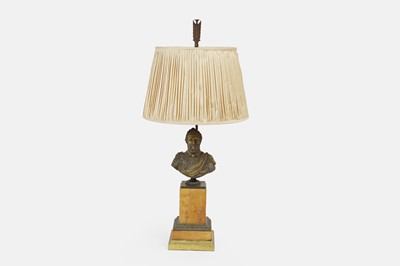 Lot 479 - An ormolu and Siena marble table lamp