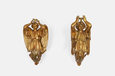 Lot 165 - A pair of giltwood wall appliqués
