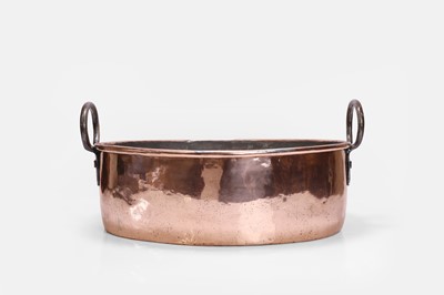 Lot 110 - An oval copper bin