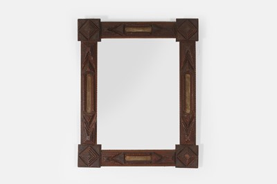 Lot 512 - A large tramp art mirror