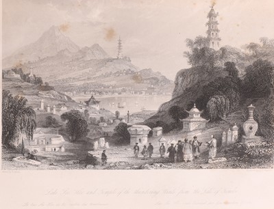 Lot 215 - ALLOM, Thomas, (illustrator); G N WRIGHT: CHINA in a Series of Views, Displaying the Scenery, Architecture, & Social Habits, TWO Volumes only of FOUR