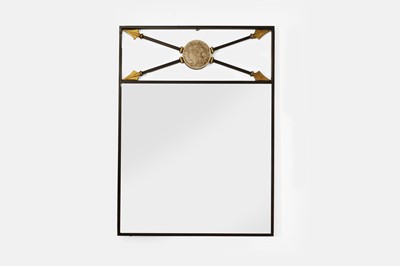 Lot 263 - A wrought-iron wall mirror