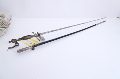 Lot 389 - A Victorian steel court sword
