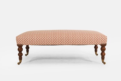 Lot 267 - An upholstered stool or bench in the George Smith style