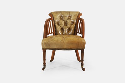 Lot 310 - A small late Victorian mahogany elbow chair