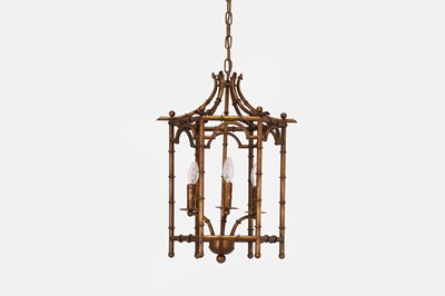 Lot 302 - A chinoiserie gilt-metal lantern