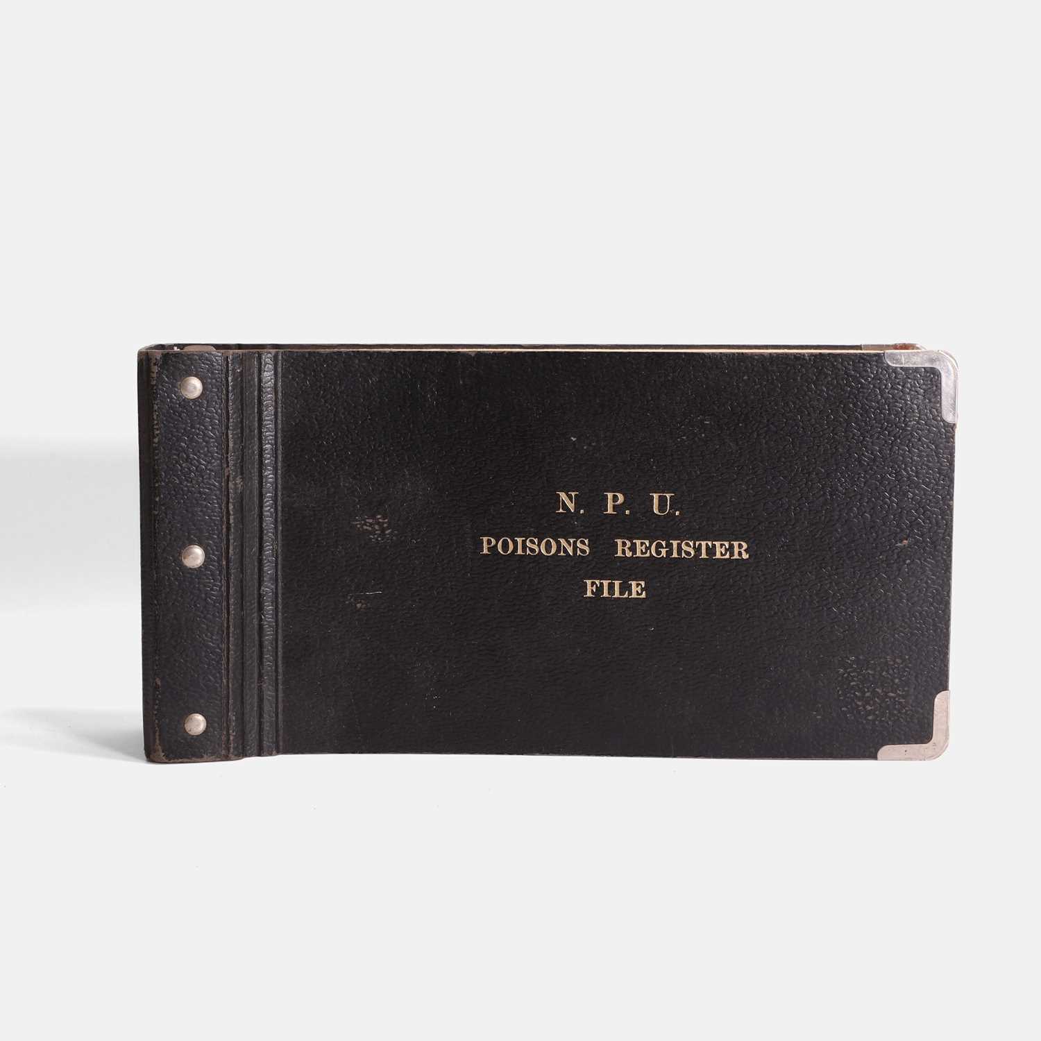 Lot 115 - An 'NPU (National Pharmaceutical Union) Poisons Register File'