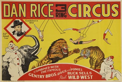 Lot 130 - An American Dan Rice circus poster