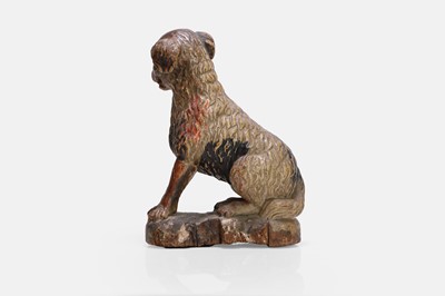 Lot 97 - A carved wooden 'St Roch' dog figure