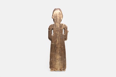 Lot 99 - A carved wooden figure of a monk