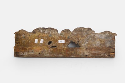 Lot 95 - A carved and painted wood cresting