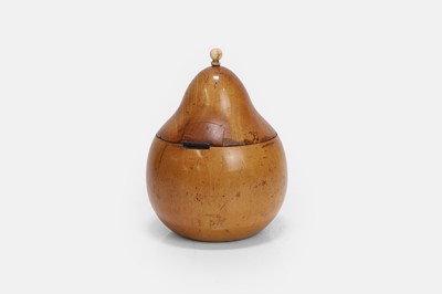 Lot 116 - A treen fruitwood tea caddy