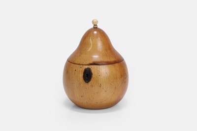 Lot 116 - A treen fruitwood tea caddy