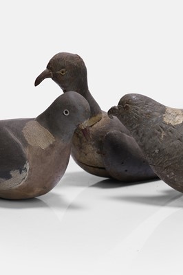 Lot 113 - A flock of three decoy pigeons