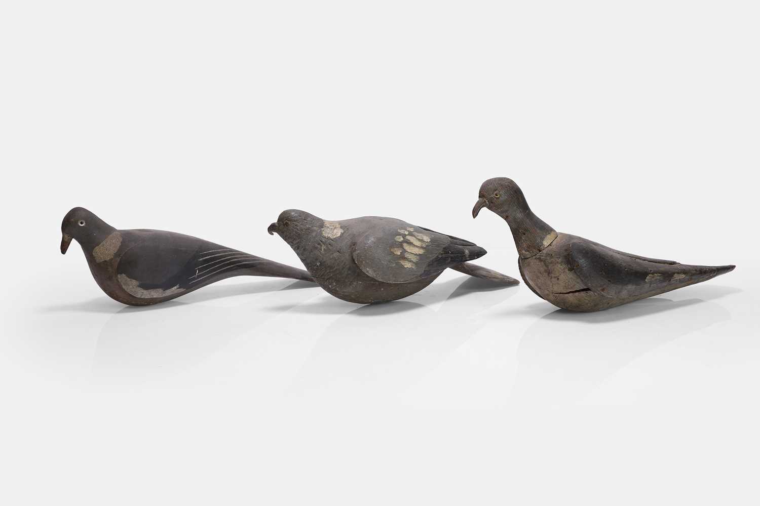 Lot 113 - A flock of three decoy pigeons