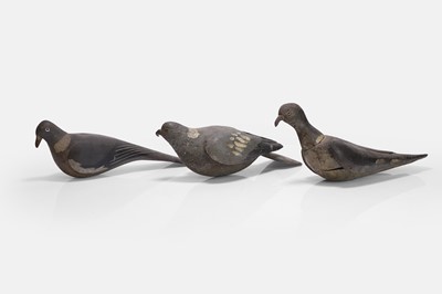Lot 113 - A flock of three decoy pigeons