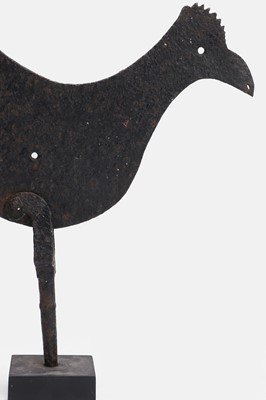 Lot 117 - An ironwork cockerel weathervane