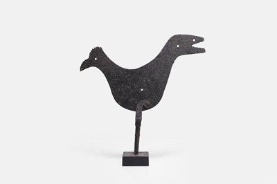 Lot 117 - An ironwork cockerel weathervane