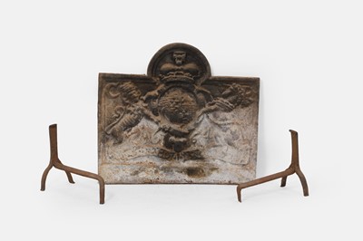 Lot 120 - A Charles II-style cast iron fireback