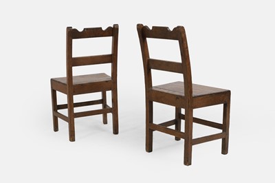 Lot 121 - A pair of oak farmhouse side chairs