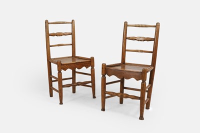 Lot 122 - A pair of farmhouse side chairs