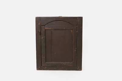 Lot 110 - A painted pine wall cupboard