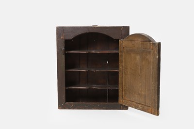 Lot 110 - A painted pine wall cupboard