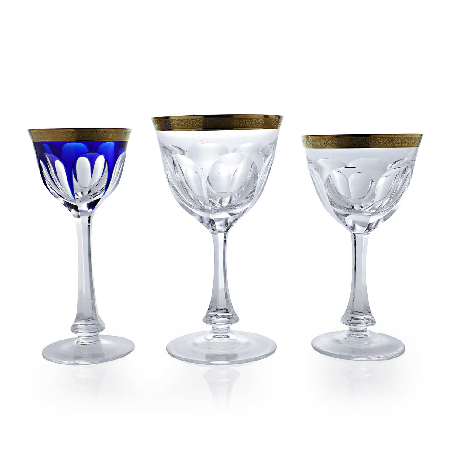 Lot 165 - A Moser 'Lady Hamilton' pattern glass table service