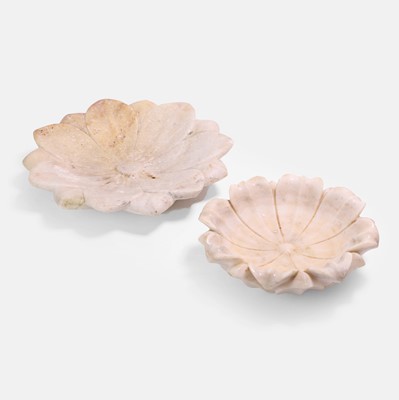 Lot 230 - Two Indian lotus marble bowls