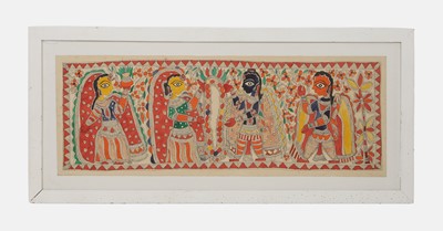 Lot 272 - Four Indian Madhubani folk paintings