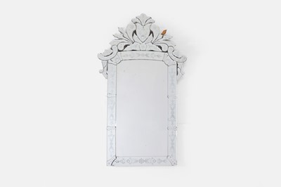 Lot 496 - A Venetian-style etched glass mirror