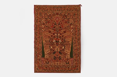 Lot 368 - A pair of silk chainstitch hangings